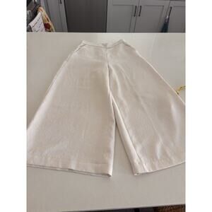 Wilfred Aritzia Size 0 Lalement Wide Leg Cripped Culotte Ivory